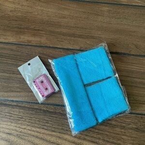 80’s cassette tape earrings and headband wrist band set costume accessories